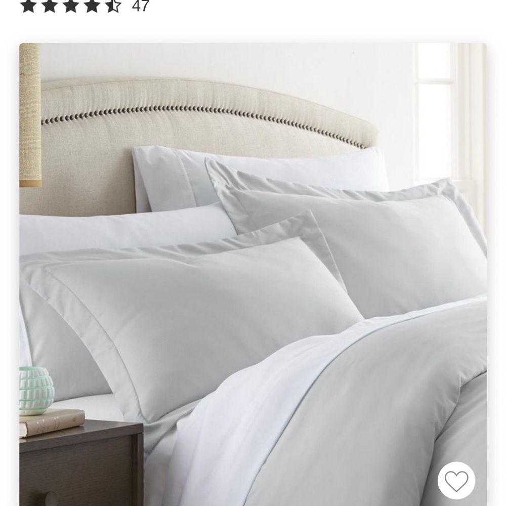 Pillow Shams Set of 2 | Microfiber Ultra Soft | Light Gray | Standard Size | NWT